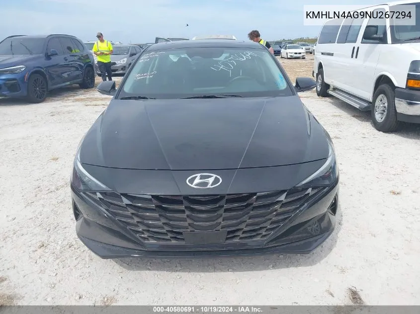 2022 Hyundai Elantra Sel VIN: KMHLN4AG9NU267294 Lot: 40580691