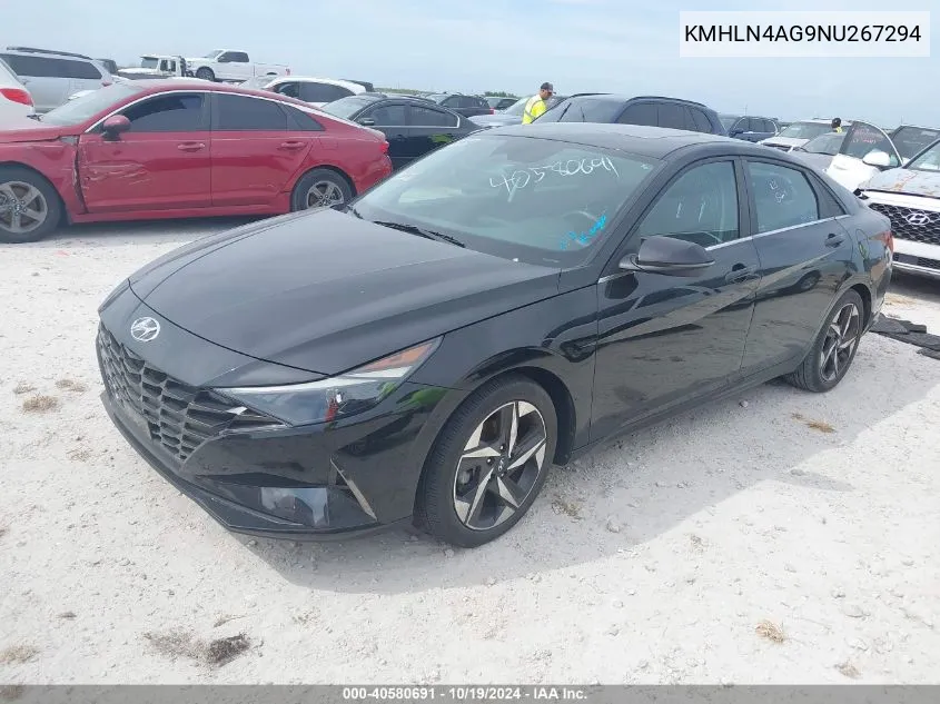 2022 Hyundai Elantra Sel VIN: KMHLN4AG9NU267294 Lot: 40580691