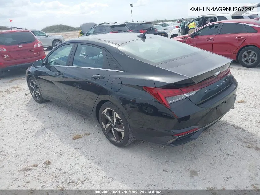 2022 Hyundai Elantra Sel VIN: KMHLN4AG9NU267294 Lot: 40580691