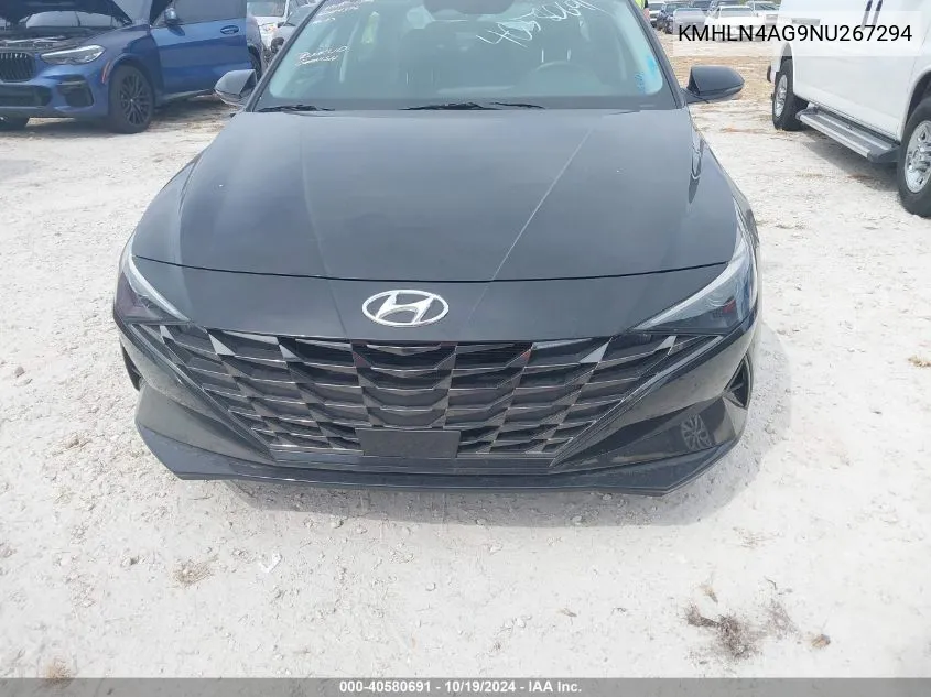 KMHLN4AG9NU267294 2022 Hyundai Elantra Sel