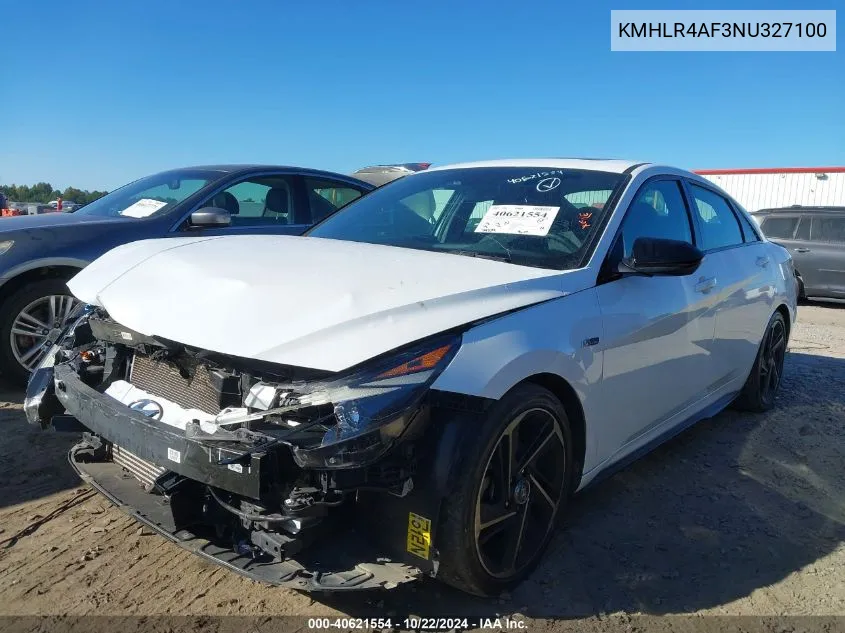 KMHLR4AF3NU327100 2022 Hyundai Elantra N Line