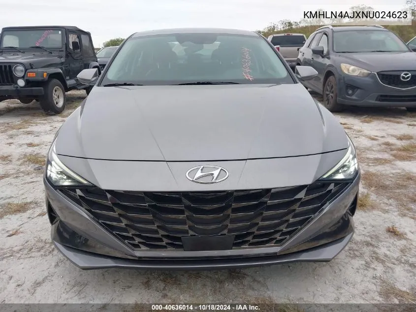 2022 Hyundai Elantra Hybrid Limited VIN: KMHLN4AJXNU024623 Lot: 40636014