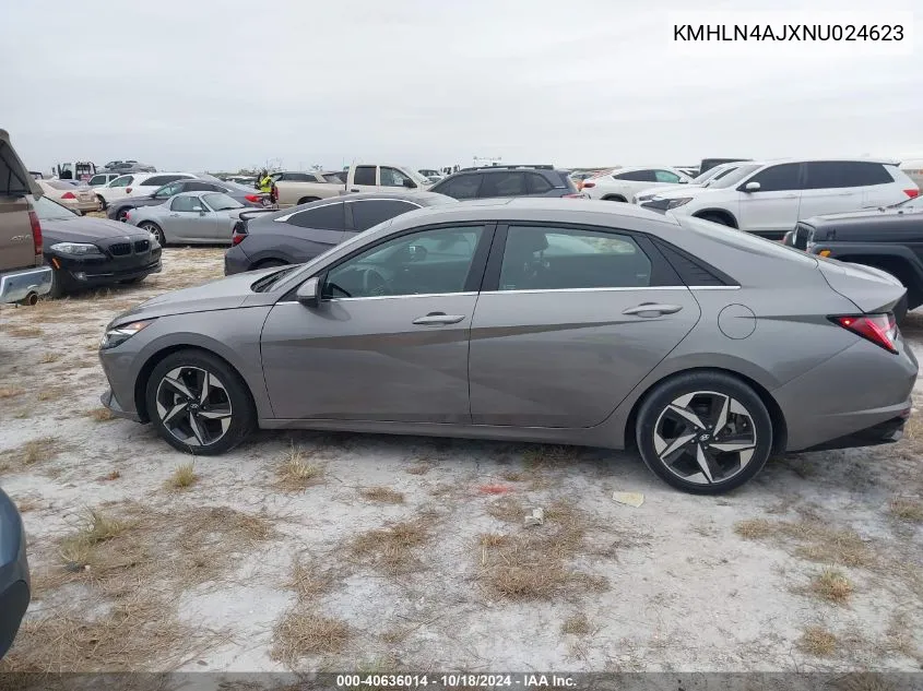 2022 Hyundai Elantra Hybrid Limited VIN: KMHLN4AJXNU024623 Lot: 40636014