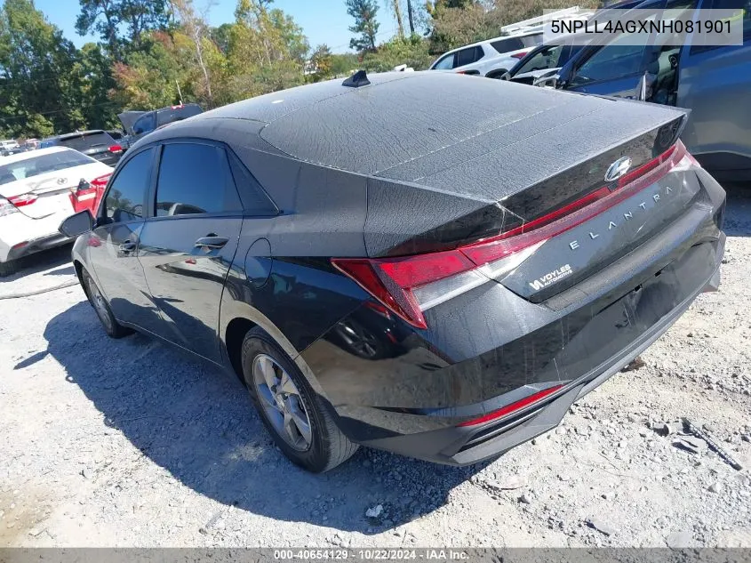 5NPLL4AGXNH081901 2022 Hyundai Elantra Se