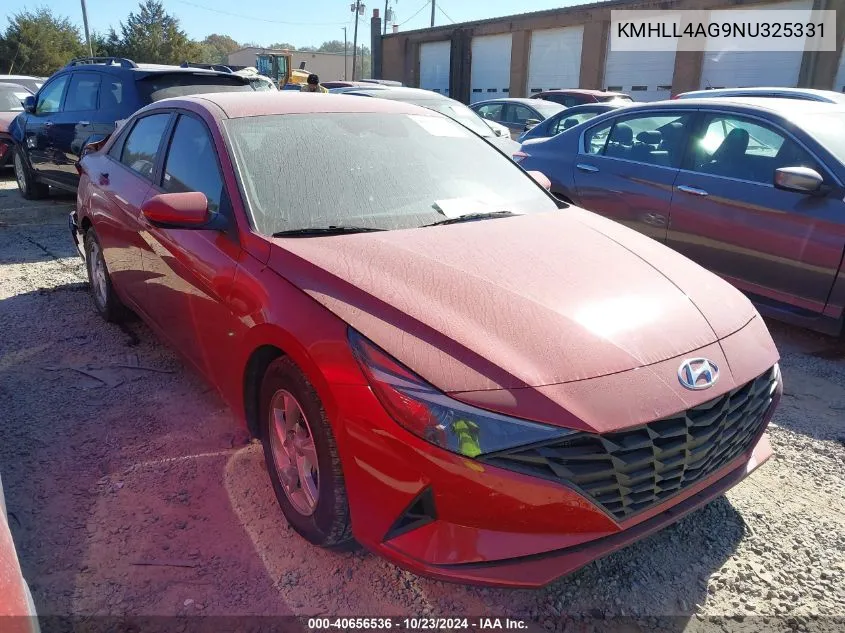 2022 Hyundai Elantra Se VIN: KMHLL4AG9NU325331 Lot: 40656536