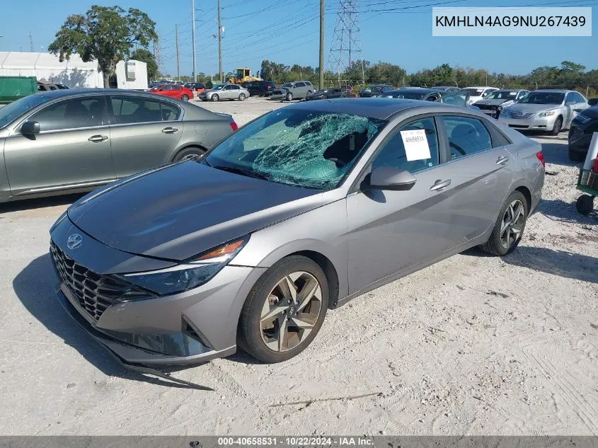 KMHLN4AG9NU267439 2022 Hyundai Elantra Sel