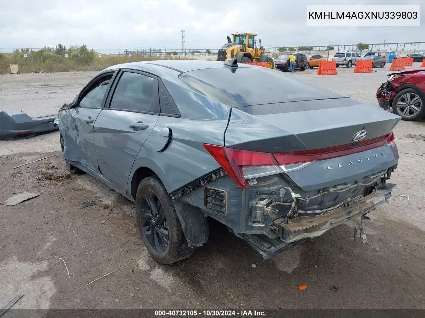 KMHLM4AGXNU339803 2022 Hyundai Elantra Sel