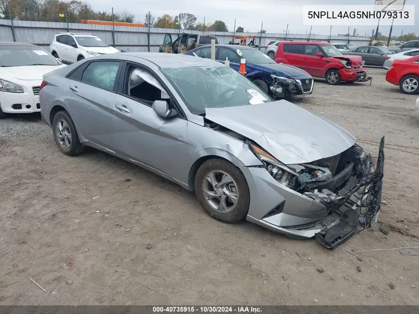 2022 Hyundai Elantra Se VIN: 5NPLL4AG5NH079313 Lot: 40735915