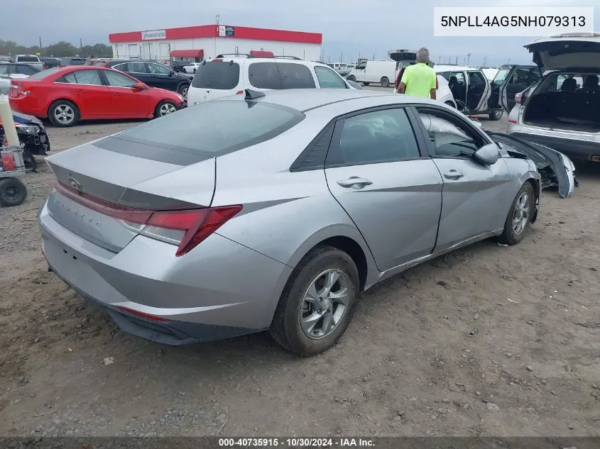 2022 Hyundai Elantra Se VIN: 5NPLL4AG5NH079313 Lot: 40735915