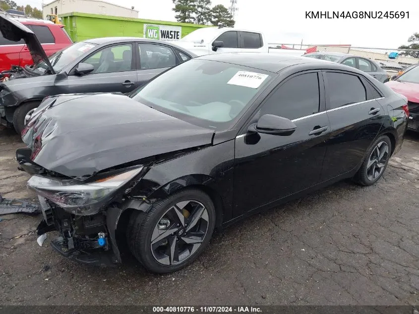 2022 Hyundai Elantra Sel VIN: KMHLN4AG8NU245691 Lot: 40810776