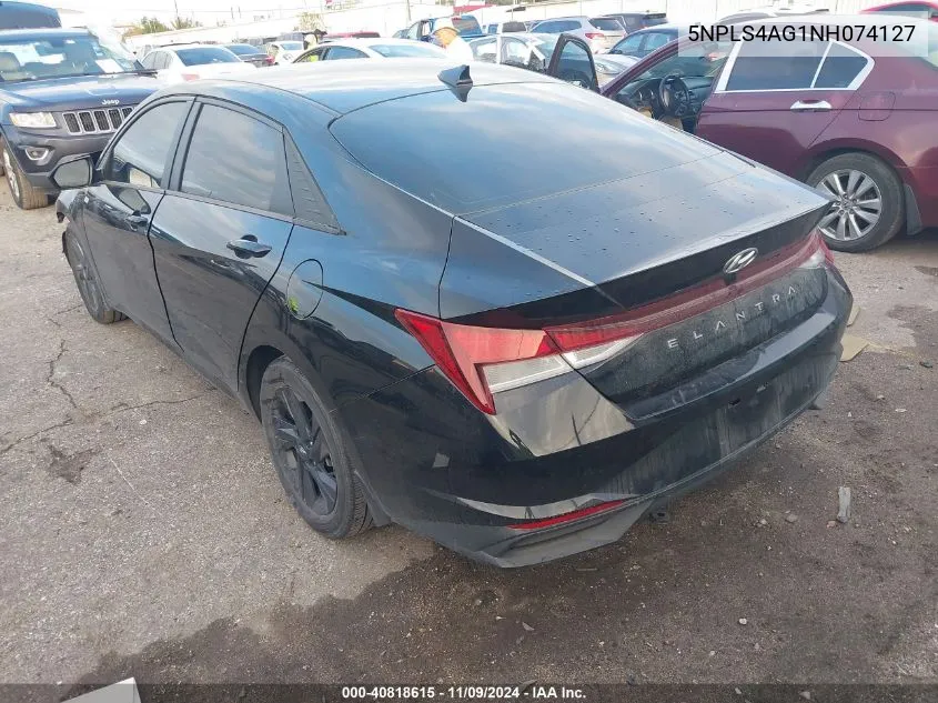 2022 Hyundai Elantra Sel VIN: 5NPLS4AG1NH074127 Lot: 40818615