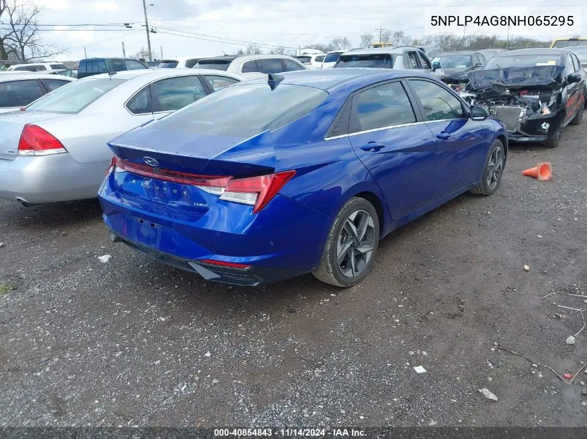 5NPLP4AG8NH065295 2022 Hyundai Elantra Limited