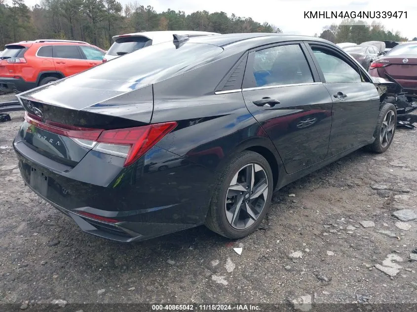 KMHLN4AG4NU339471 2022 Hyundai Elantra Sel