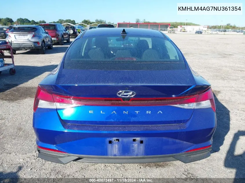 KMHLM4AG7NU361354 2022 Hyundai Elantra Sel