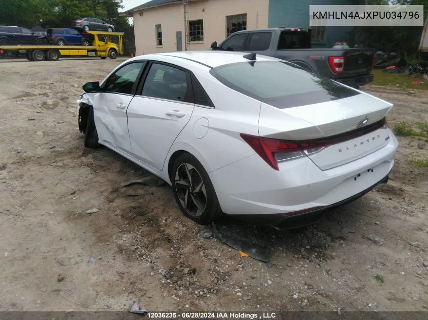 2023 Hyundai Elantra VIN: KMHLN4AJXPU034796 Lot: 12036235