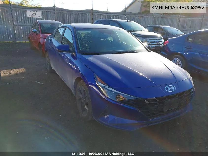 2023 Hyundai Elantra Sel VIN: KMHLM4AG4PU563992 Lot: 12119696