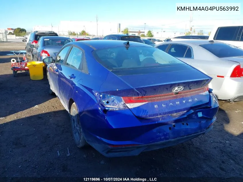 KMHLM4AG4PU563992 2023 Hyundai Elantra Sel