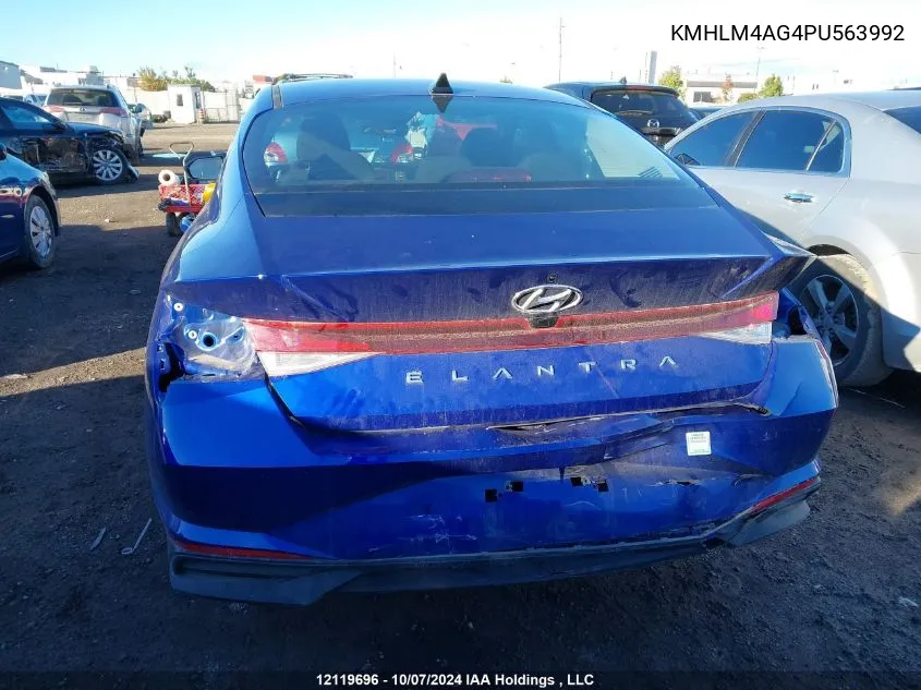 2023 Hyundai Elantra Sel VIN: KMHLM4AG4PU563992 Lot: 12119696