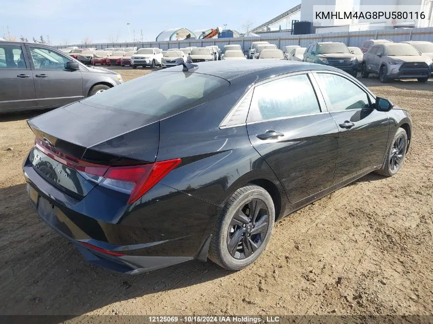 2023 Hyundai Elantra Sel VIN: KMHLM4AG8PU580116 Lot: 12125069