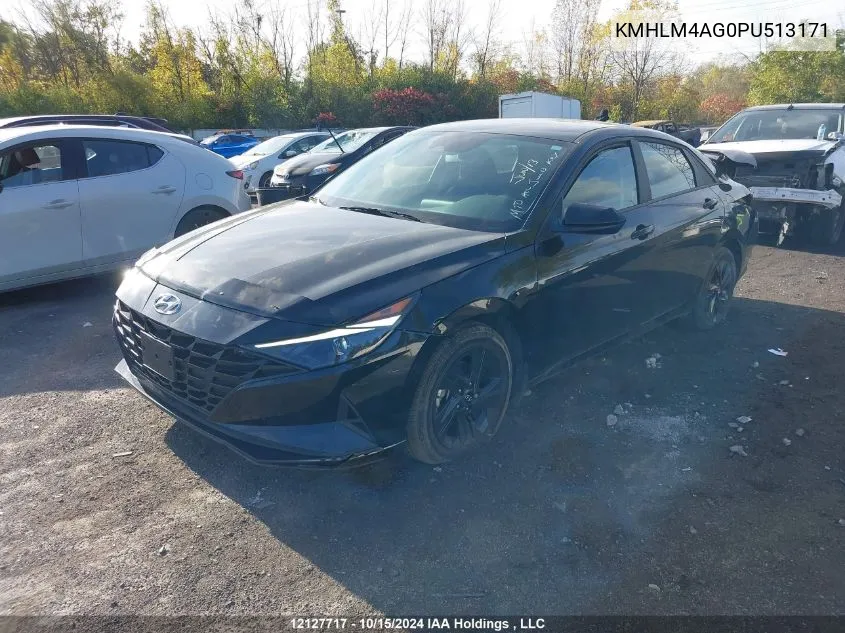 2023 Hyundai Elantra VIN: KMHLM4AG0PU513171 Lot: 12127717