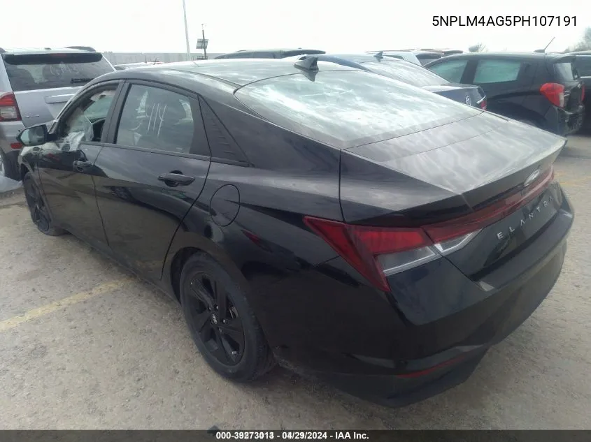 5NPLM4AG5PH107191 2023 Hyundai Elantra Sel