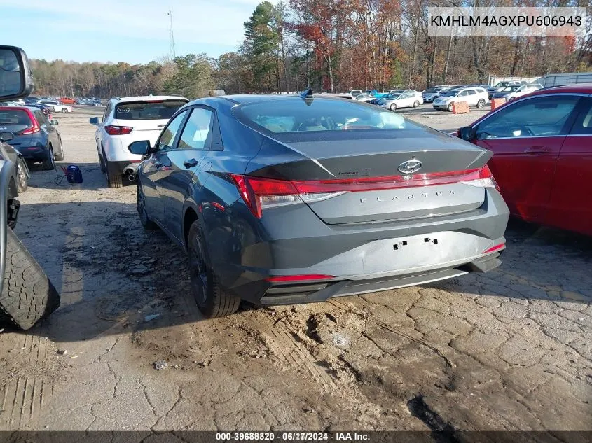 2023 Hyundai Elantra Sel VIN: KMHLM4AGXPU606943 Lot: 39688320