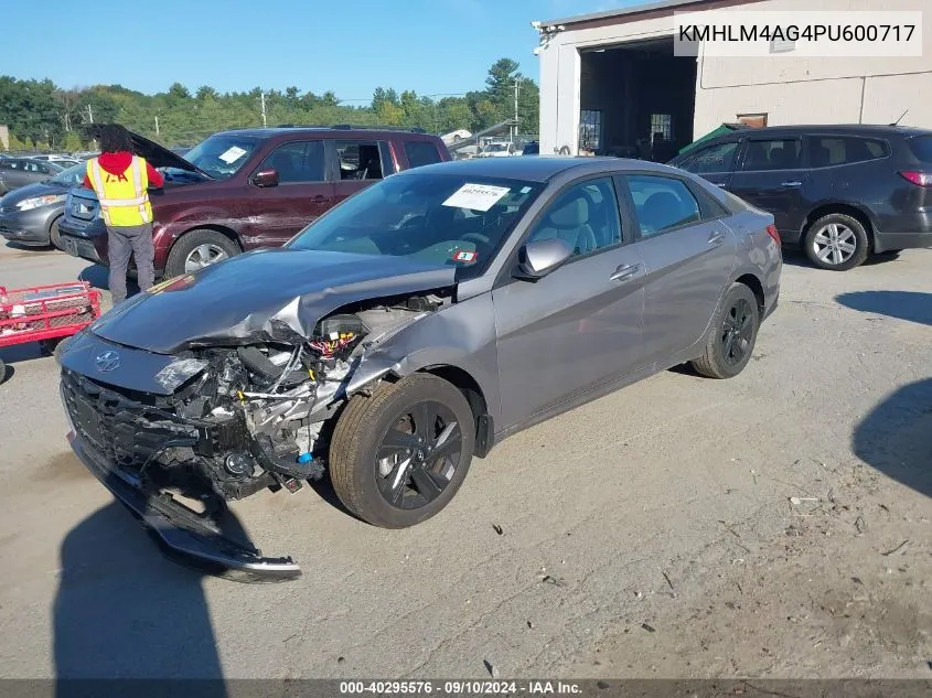 2023 Hyundai Elantra Sel VIN: KMHLM4AG4PU600717 Lot: 40295576