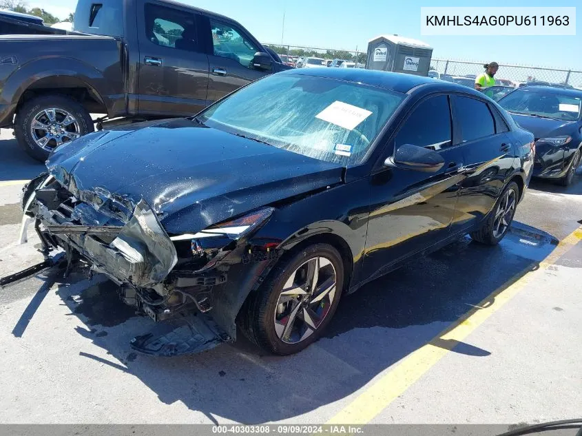 2023 Hyundai Elantra Sel VIN: KMHLS4AG0PU611963 Lot: 40303308