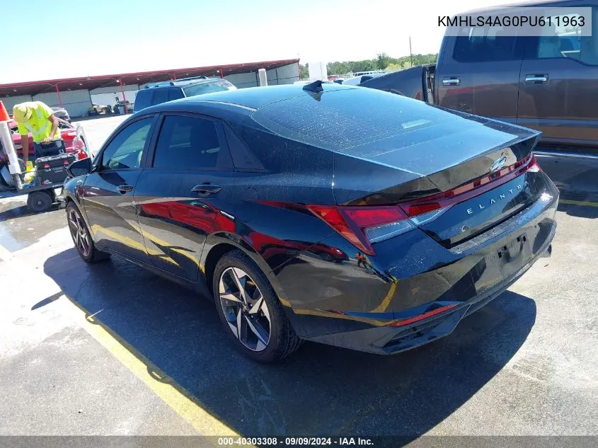 2023 Hyundai Elantra Sel VIN: KMHLS4AG0PU611963 Lot: 40303308