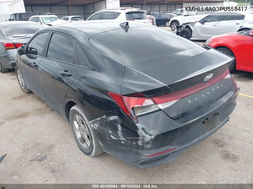 2023 Hyundai Elantra Se VIN: KMHLL4AG3PU555417 Lot: 40309884