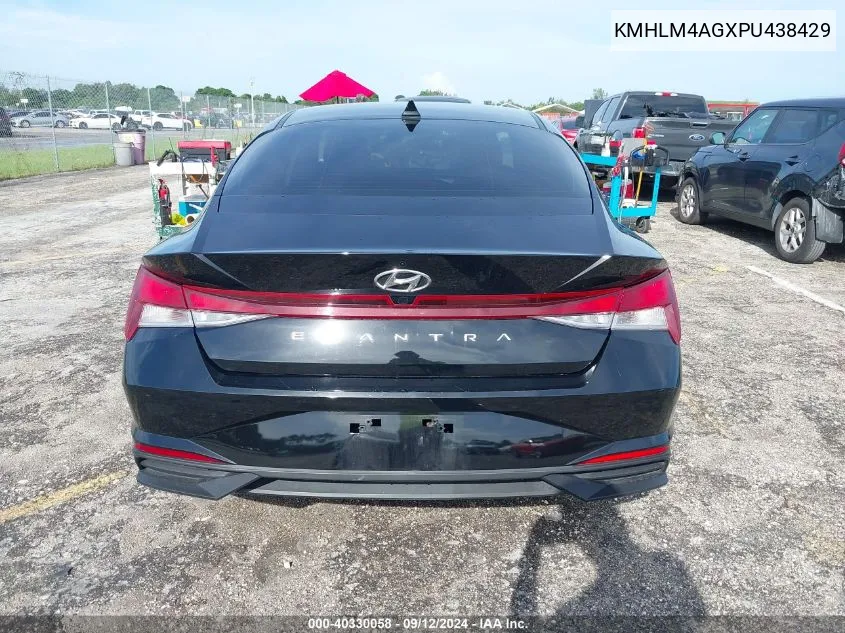 2023 Hyundai Elantra Sel VIN: KMHLM4AGXPU438429 Lot: 40330058