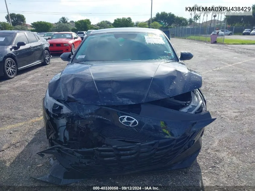 2023 Hyundai Elantra Sel VIN: KMHLM4AGXPU438429 Lot: 40330058