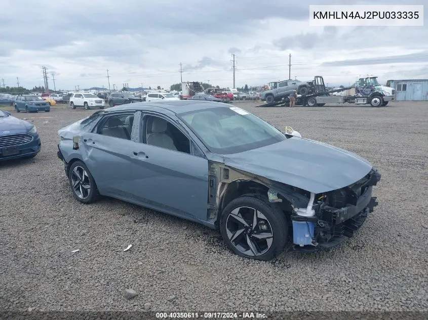 KMHLN4AJ2PU033335 2023 Hyundai Elantra Hybrid Limited