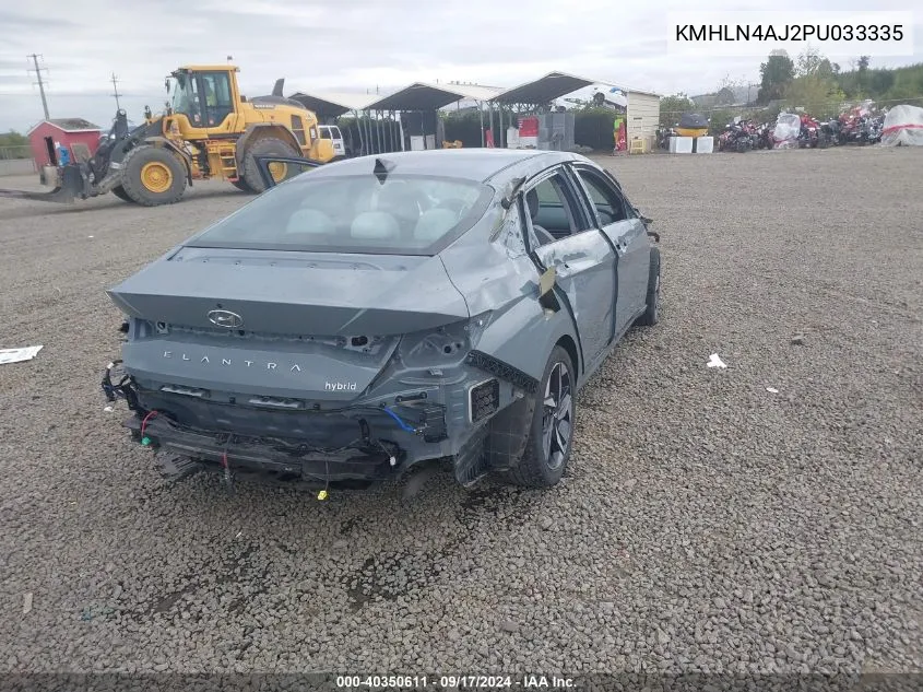 2023 Hyundai Elantra Hybrid Limited VIN: KMHLN4AJ2PU033335 Lot: 40350611