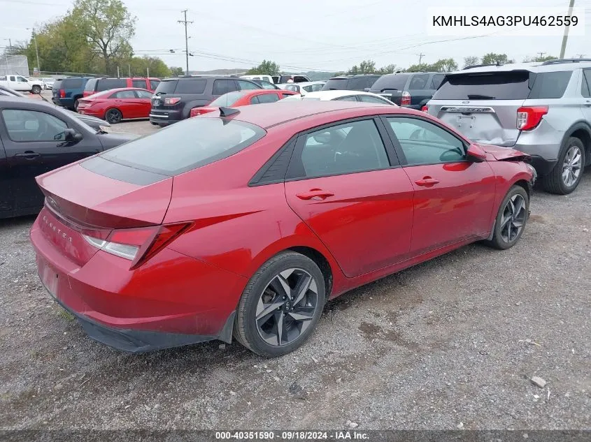 2023 Hyundai Elantra Sel VIN: KMHLS4AG3PU462559 Lot: 40351590