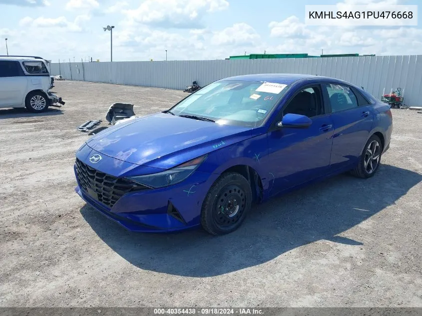 2023 Hyundai Elantra Sel VIN: KMHLS4AG1PU476668 Lot: 40354438