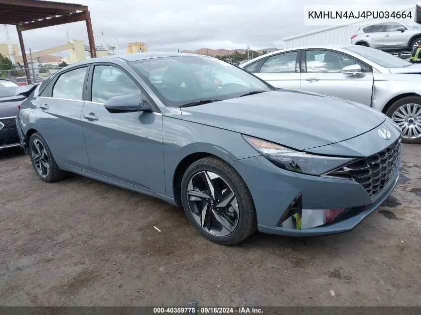 2023 Hyundai Elantra Hybrid Limited VIN: KMHLN4AJ4PU034664 Lot: 40359775