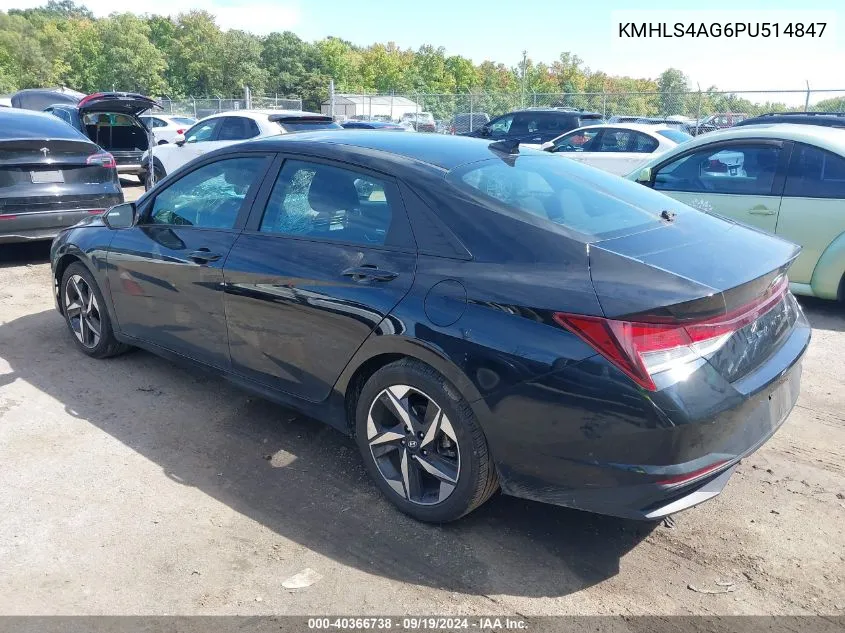 KMHLS4AG6PU514847 2023 Hyundai Elantra Sel