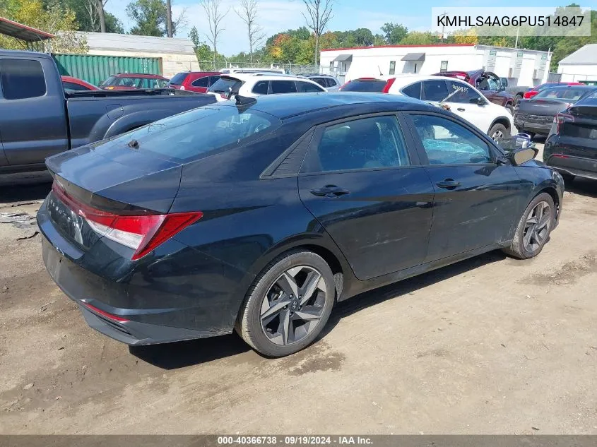 KMHLS4AG6PU514847 2023 Hyundai Elantra Sel