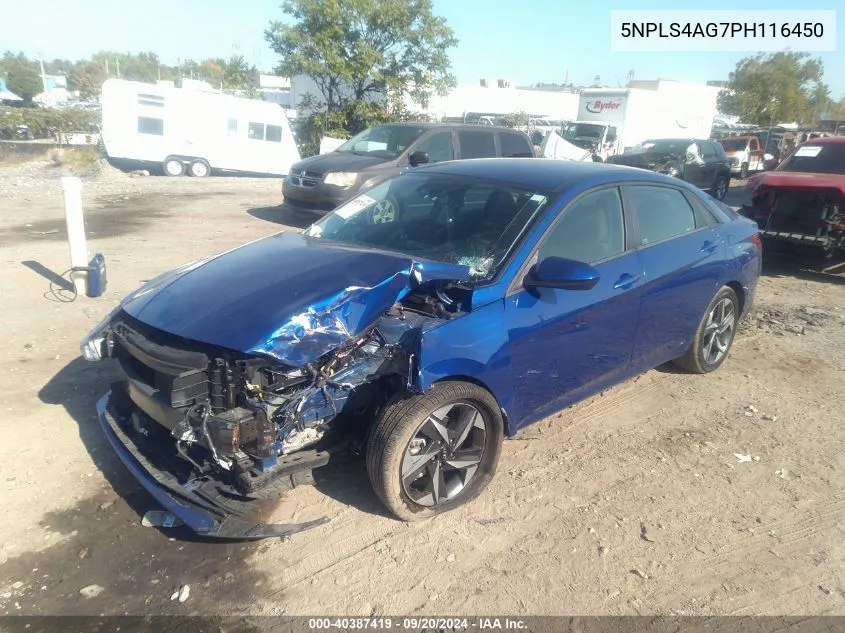 2023 Hyundai Elantra Sel VIN: 5NPLS4AG7PH116450 Lot: 40387419