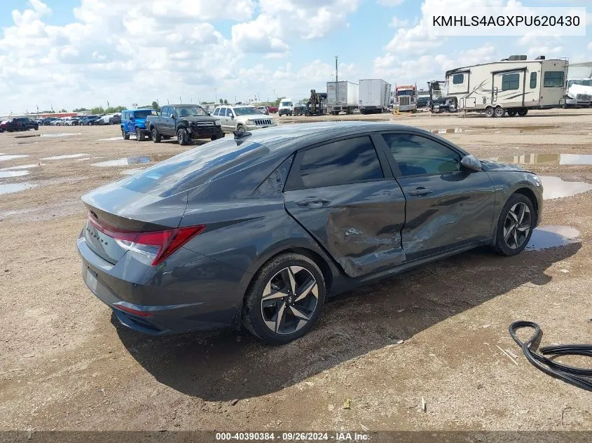 2023 Hyundai Elantra Sel VIN: KMHLS4AGXPU620430 Lot: 40390384