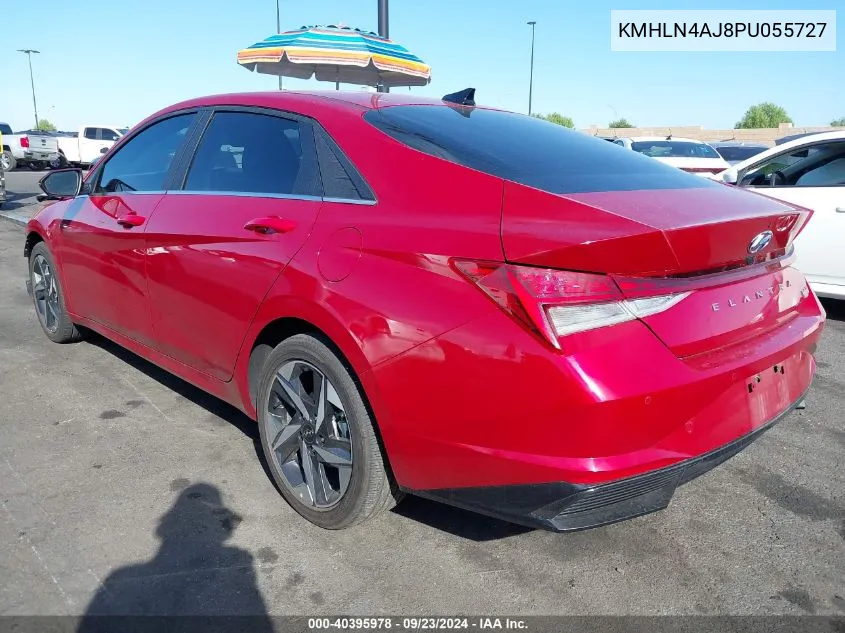 2023 Hyundai Elantra Limited VIN: KMHLN4AJ8PU055727 Lot: 40395978