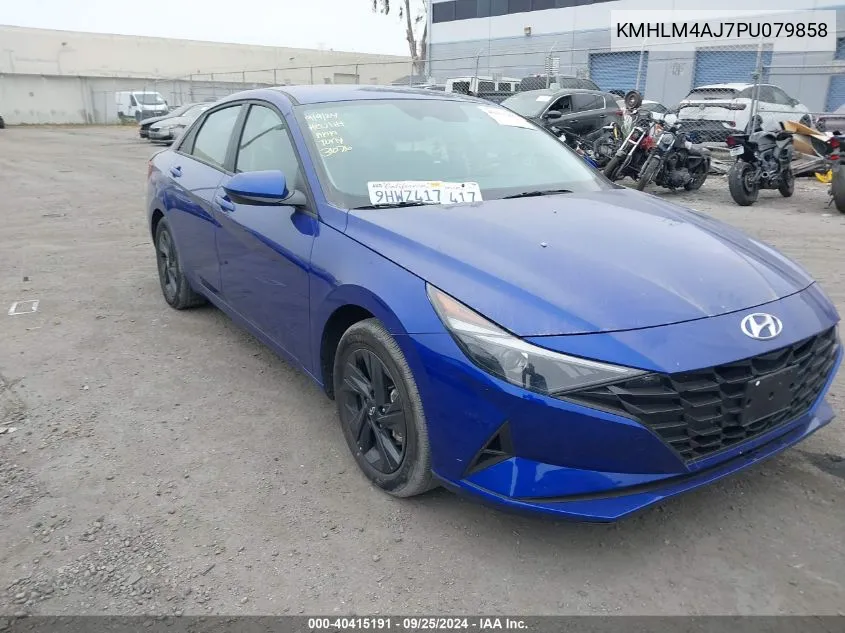 2023 Hyundai Elantra Hybrid Blue VIN: KMHLM4AJ7PU079858 Lot: 40415191