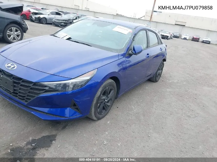 KMHLM4AJ7PU079858 2023 Hyundai Elantra Hybrid Blue