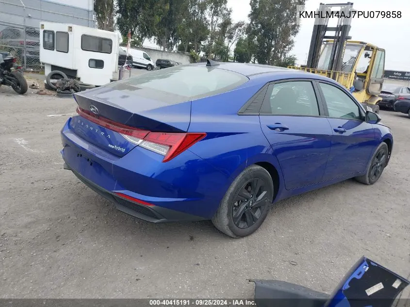 KMHLM4AJ7PU079858 2023 Hyundai Elantra Hybrid Blue