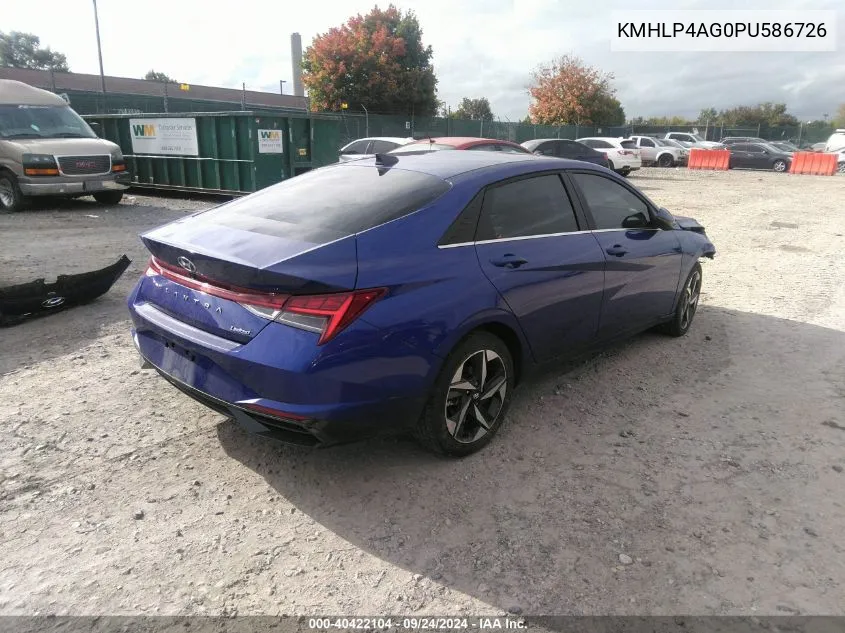 KMHLP4AG0PU586726 2023 Hyundai Elantra Limited