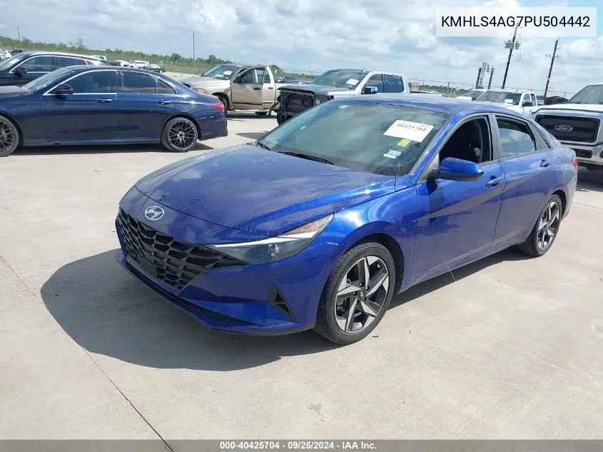 2023 Hyundai Elantra Sel VIN: KMHLS4AG7PU504442 Lot: 40425704