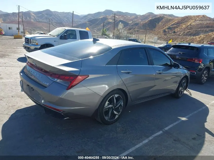 KMHLN4AJ5PU059637 2023 Hyundai Elantra Hybrid Limited