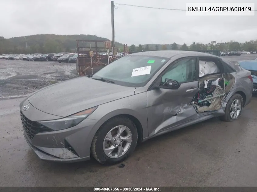 2023 Hyundai Elantra Se VIN: KMHLL4AG8PU608449 Lot: 40467356