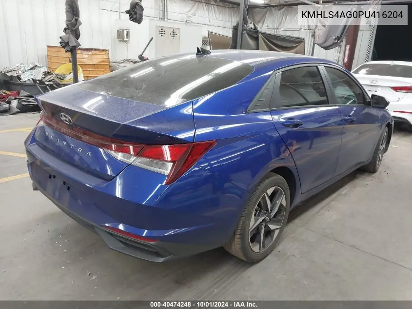 2023 Hyundai Elantra Sel VIN: KMHLS4AG0PU416204 Lot: 40474248